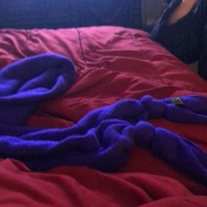 Knitted long scarf by totes